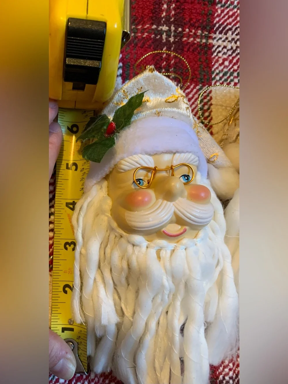 Target Santa Head Ornaments in Red, White, Green